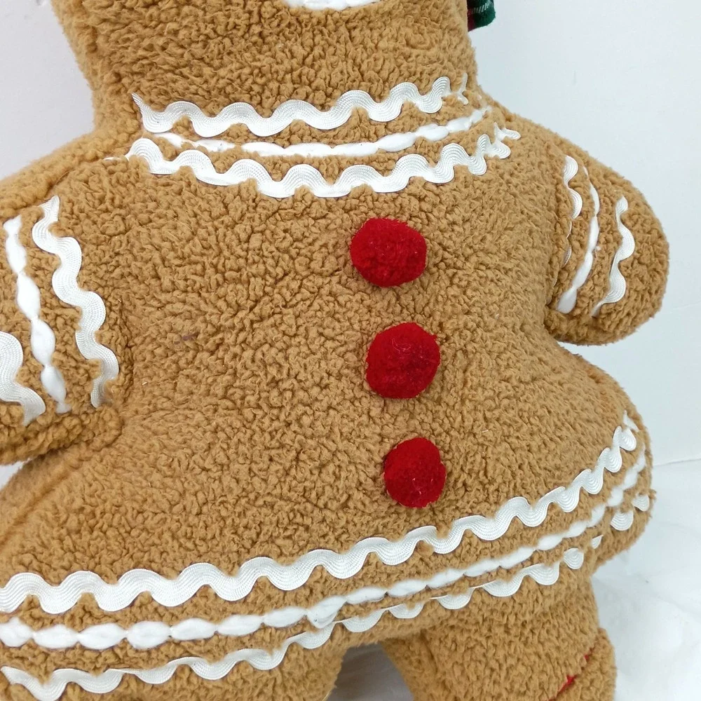 Glory Haus Gingerbread Girl Pillow Christmas Holiday Plush Decor Cute Sweet
